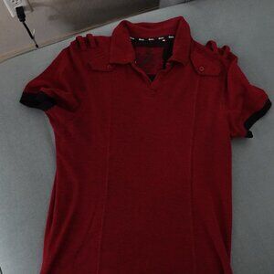 Guess Polo - Slim fit - stylish Dark Red and Black Men's Medium